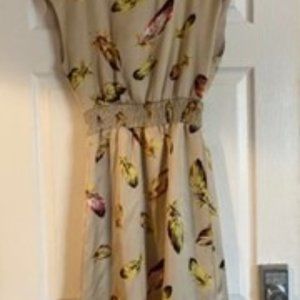 Beige floral dress (size XS)